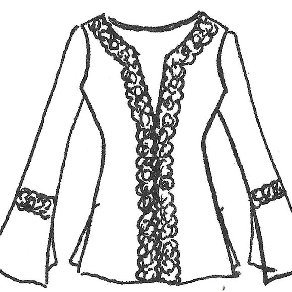Anna Huling Peasant Blouse w/Intricate Detailing - Picture 9 of 15
